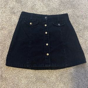BDG Black Corduroy mini skirt